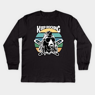 Punk Dog - Keep Rocking Kids Long Sleeve T-Shirt